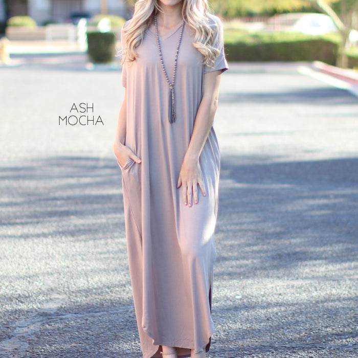 Side Split Pocket Maxi Dress