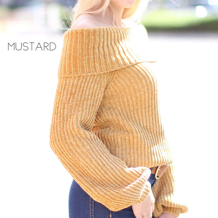 Bubble Sleeve Chenille Sweater