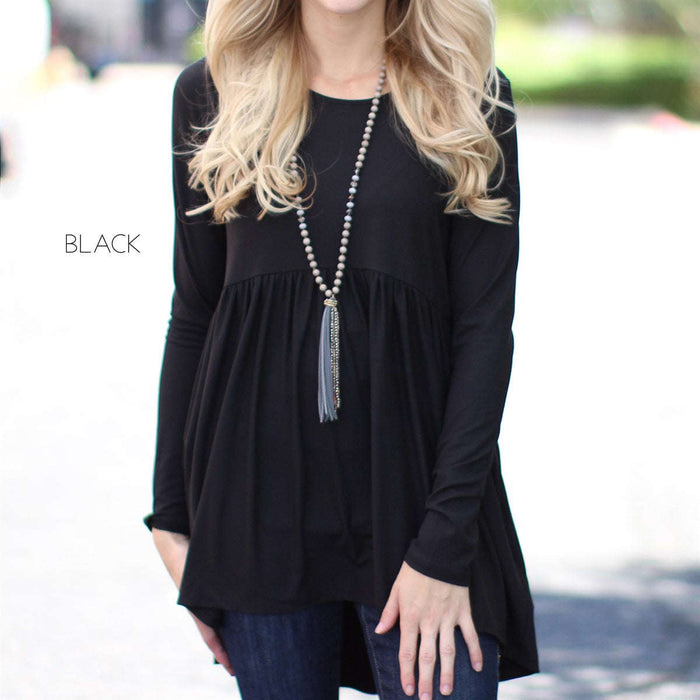 Long Sleeve Tunic Top | S-XL