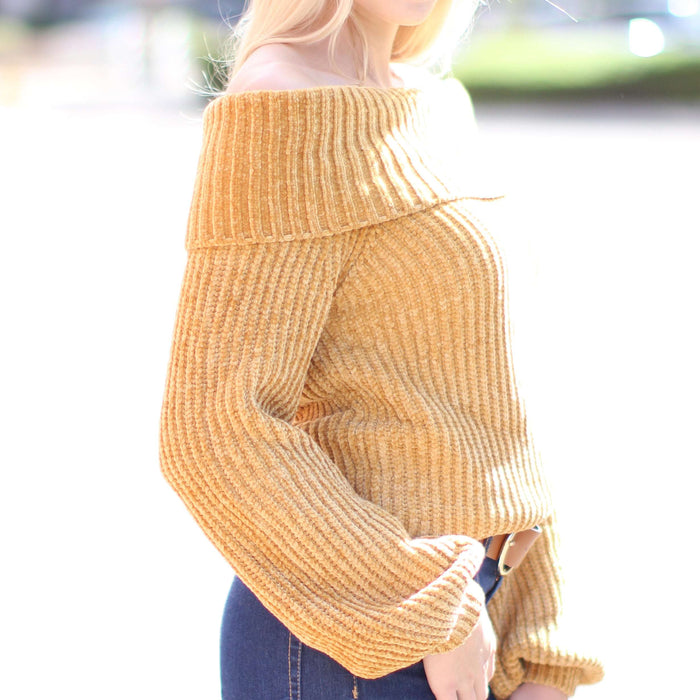 Bubble Sleeve Chenille Sweater