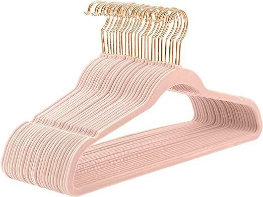 Premium Velvet Hangers | Blush Pink - 50-Pack