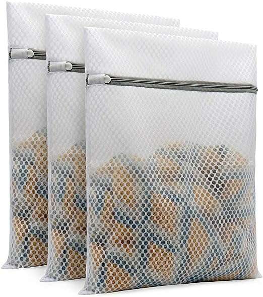 Honeycomb Mesh Laundry Bags for Delicates 12 x 16 Inches (3 Medium)