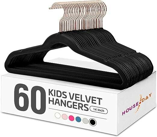 Velvet Kids Hangers 60 Pack