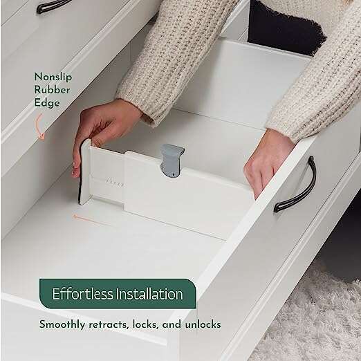 Adjustable Drawer Dividers - 4 Pack