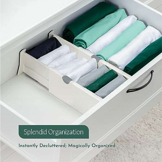 Adjustable Drawer Dividers - 4 Pack