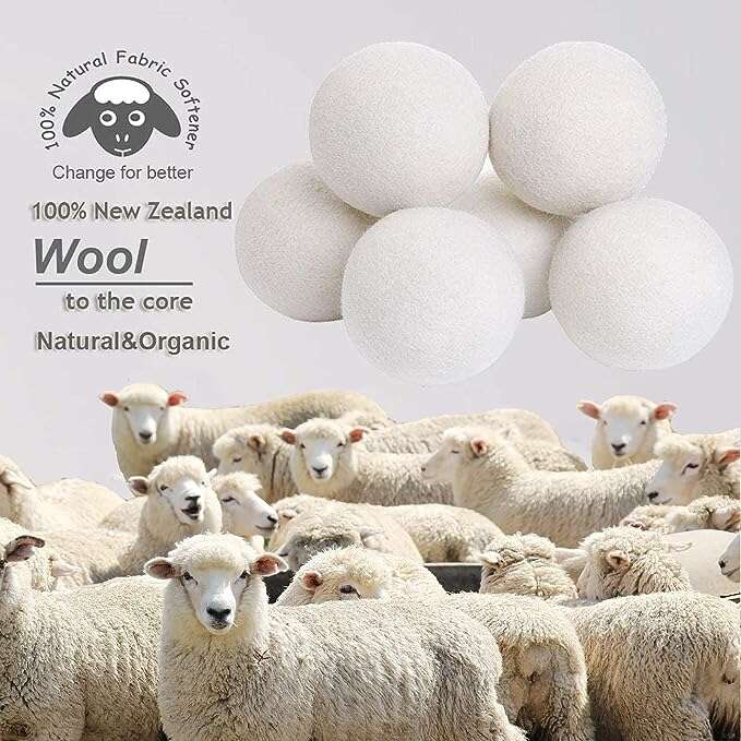 Wool Dryer Balls Organic XL 6-Pack