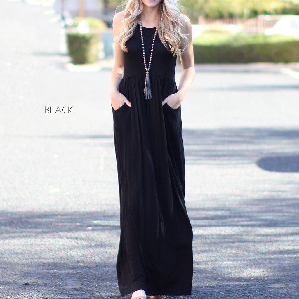 Pocket Tank Maxi Dress StyleLoveLiving Pocket Tank Maxi Dress StyleLoveLiving