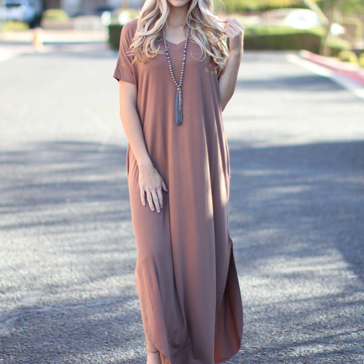 Side Split Pocket Maxi Dress StyleLoveLiving Side Split Pocket Maxi Dress StyleLoveLiving