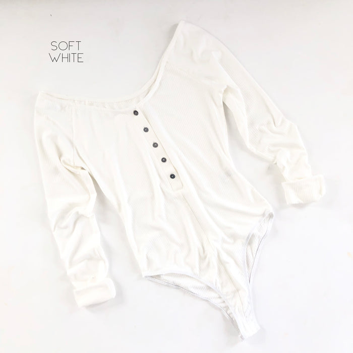 Long Sleeve Henley Bodysuit