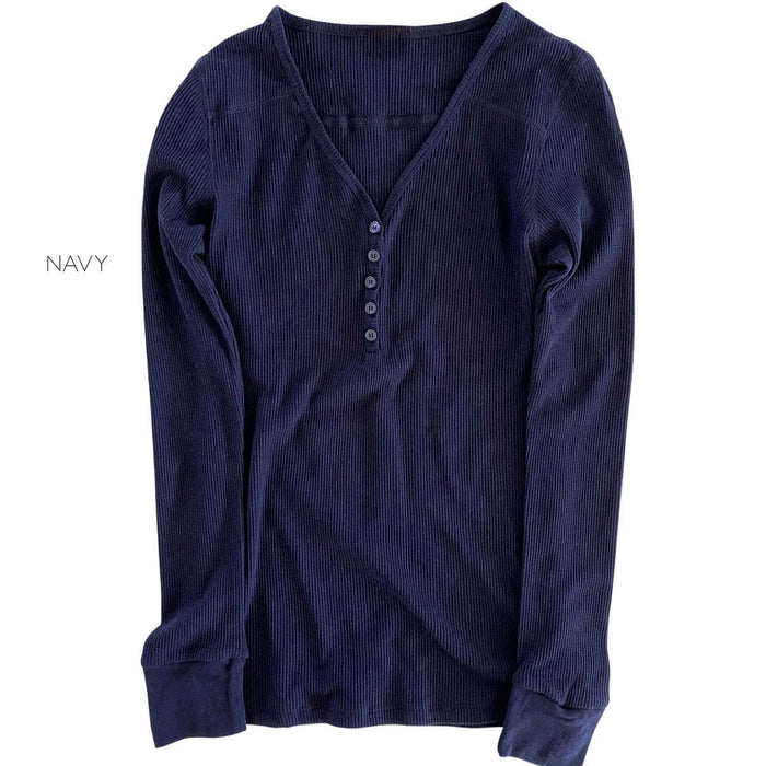 Henley V-Neck Thermal Layering Top