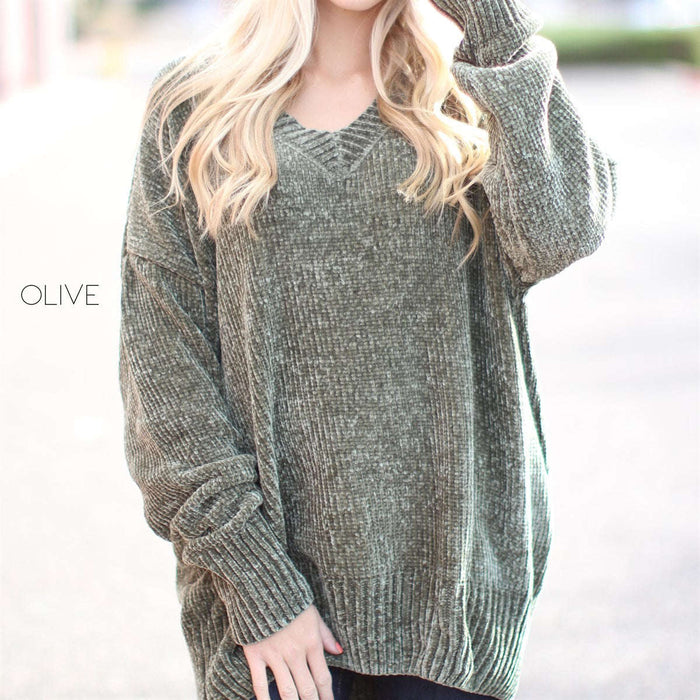 Cozy Soft Chenille Sweater | L