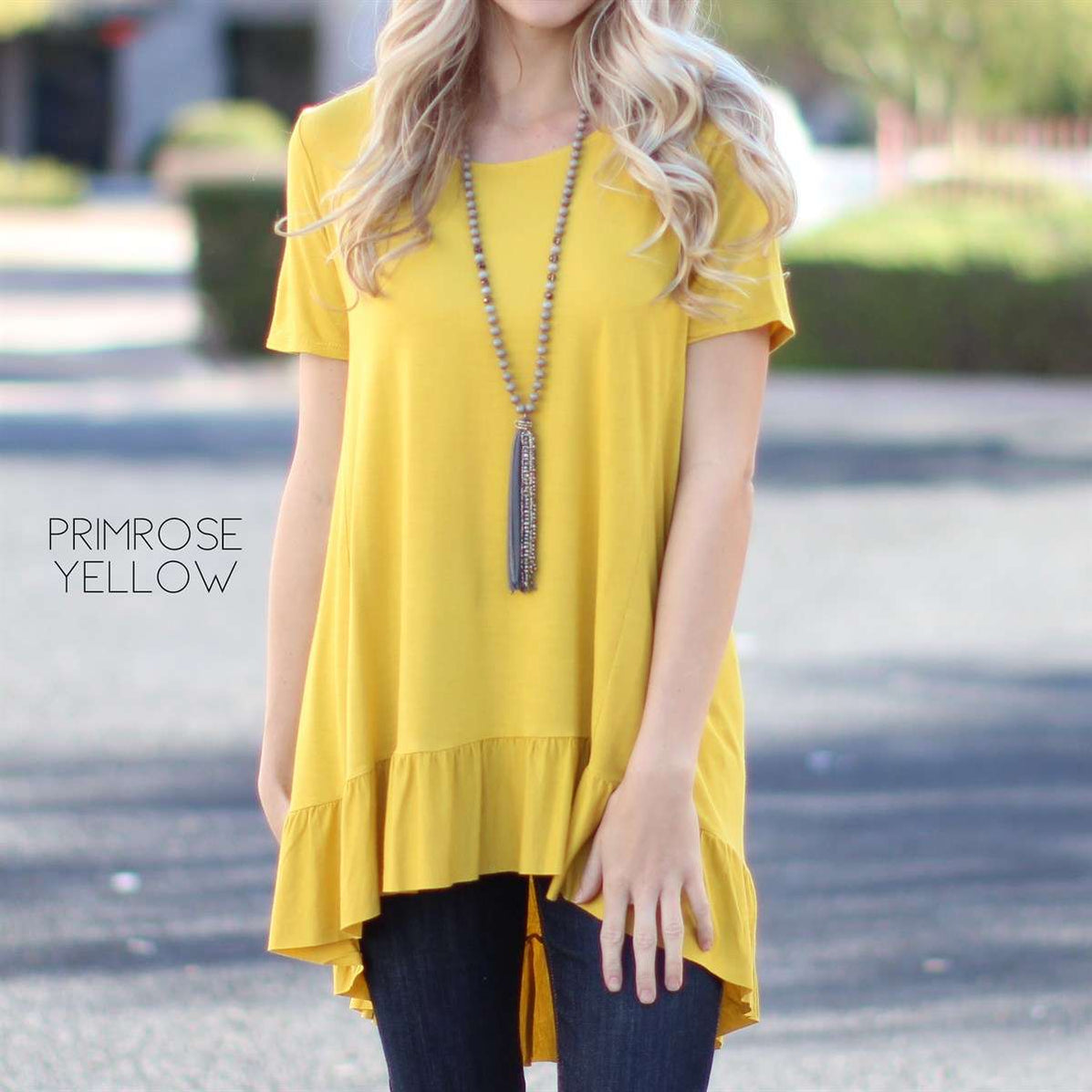 Urban Softie Ruffle Tunic, Mocha