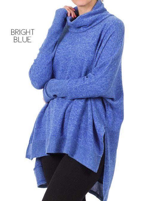 Ultra Soft Cowl Neck Sweater Tunic | S-XL
