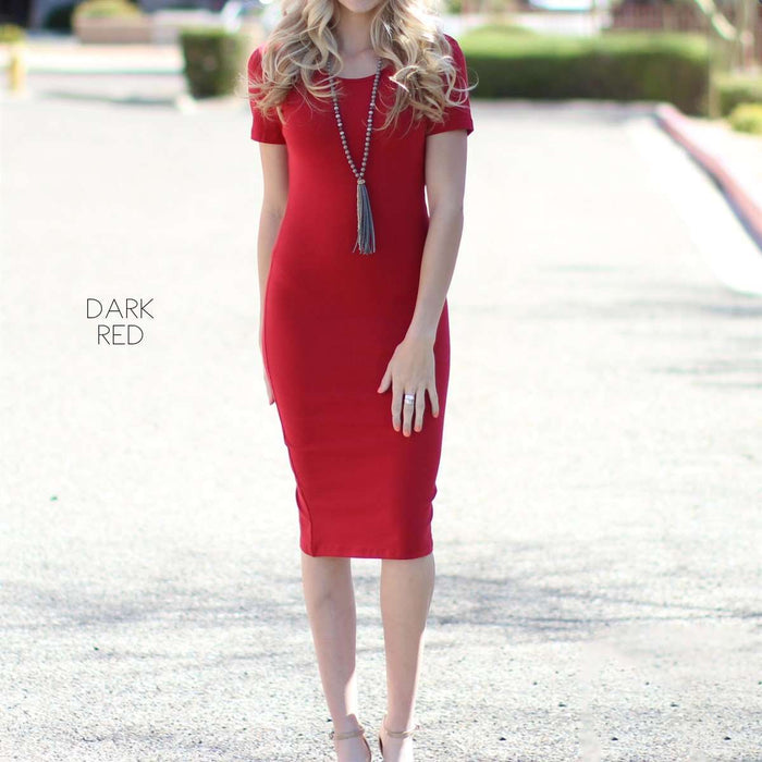 Midi Fitted Dress | S-XL