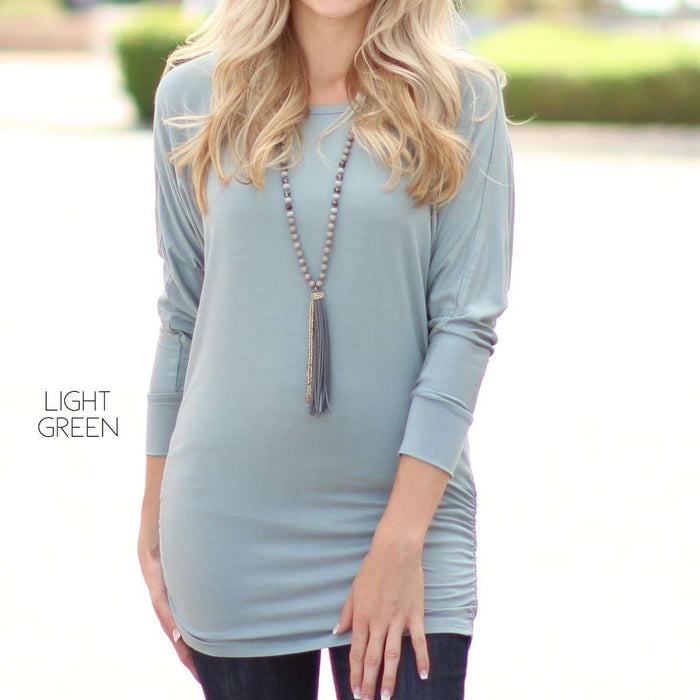 Ruched Flowy Top | S-XL