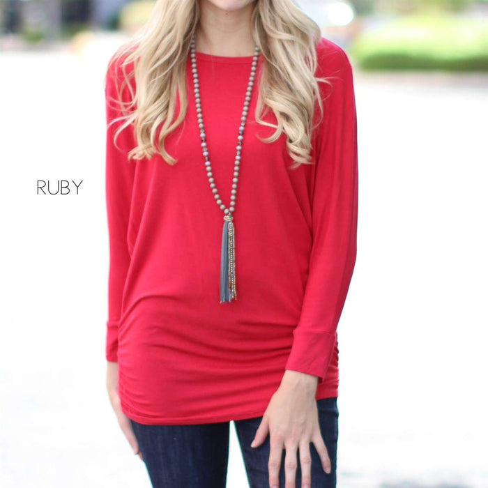 Ruched Flowy Top | S-XL