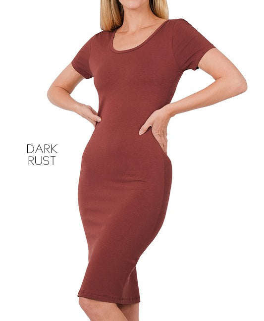 Midi Fitted Dress | S-XL