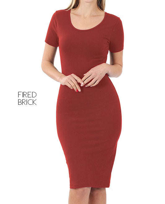 Midi Fitted Dress | S-XL