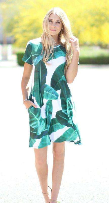 Palm Tunic Dress | S