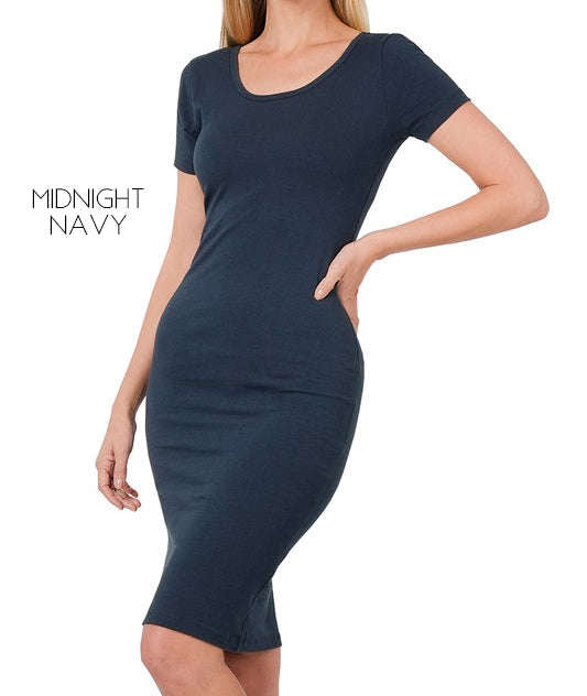 Midi Fitted Dress | S-XL