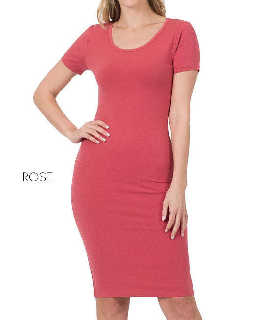 Midi Fitted Dress | S-XL